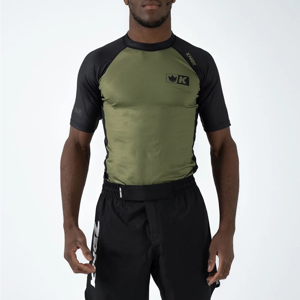 Kings Krown BJJ rashguard - green, small